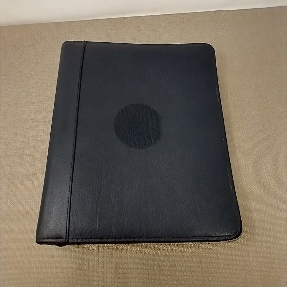 FRANKLIN COVEY BLACK VERONA LEATHER PLANNER COVER